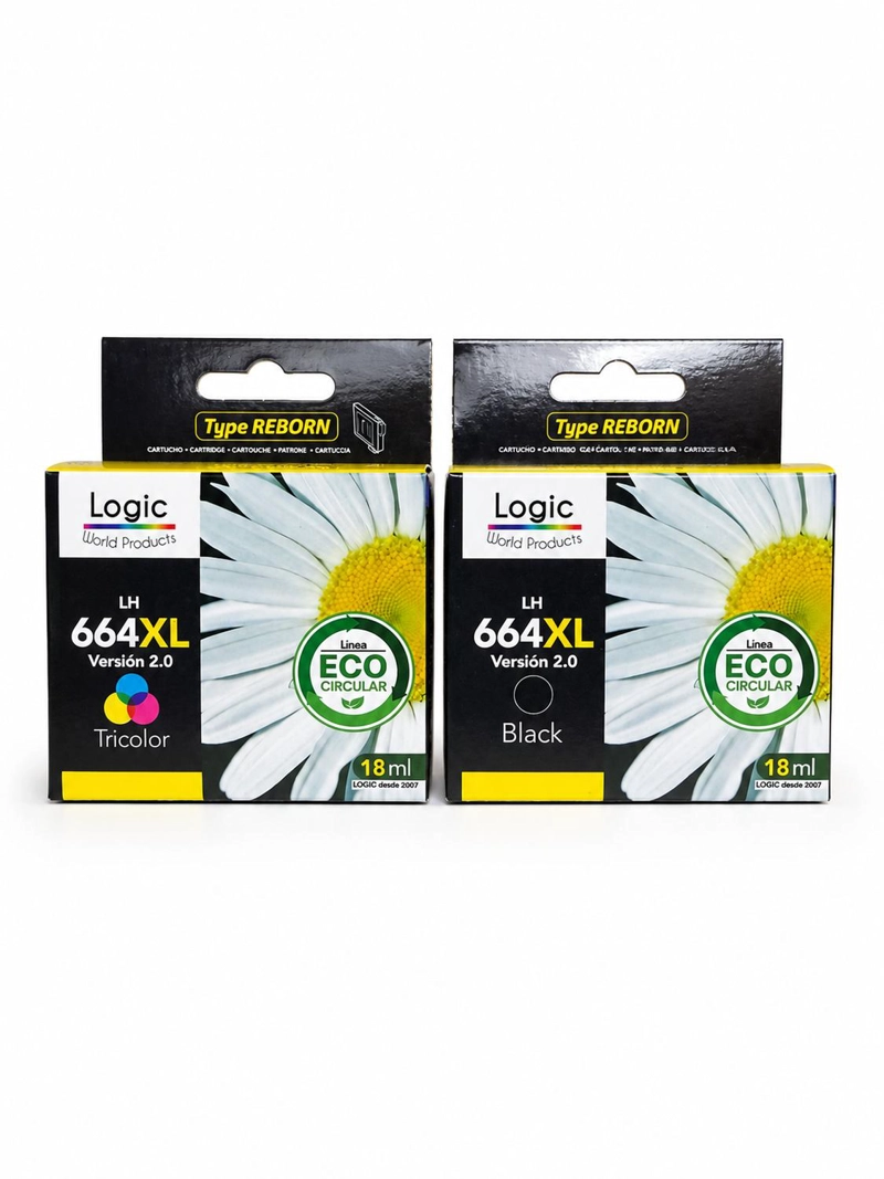 CARTUCHOS DE TINTA COMPATIBLE PARA 664XL NEGRO/TRICOLOR PACK - 1