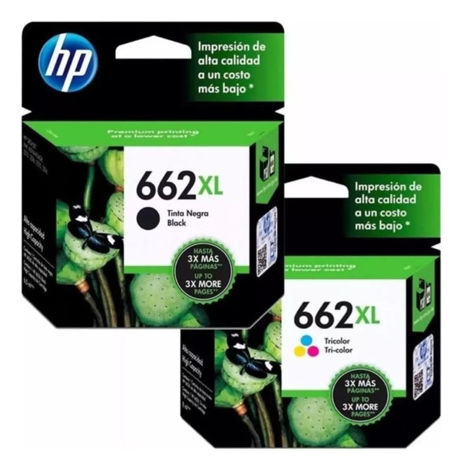 PACK HP NEGRO CARTUCHOS 662XL ORIGINAL / TRICOLOR - 1