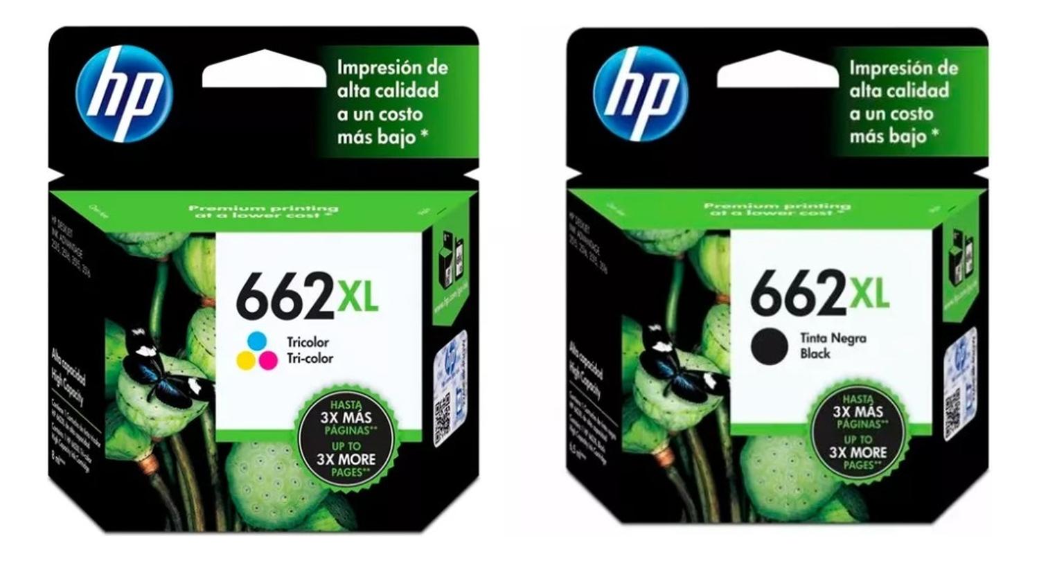 PACK HP NEGRO CARTUCHOS 662XL ORIGINAL / TRICOLOR - 2