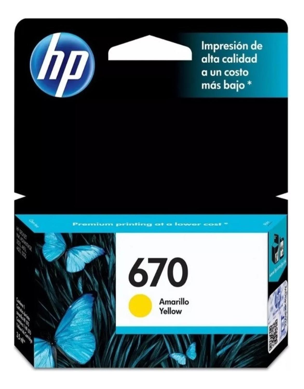 CARTUCHO HP YELLOW 670 ORIGINAL - 1