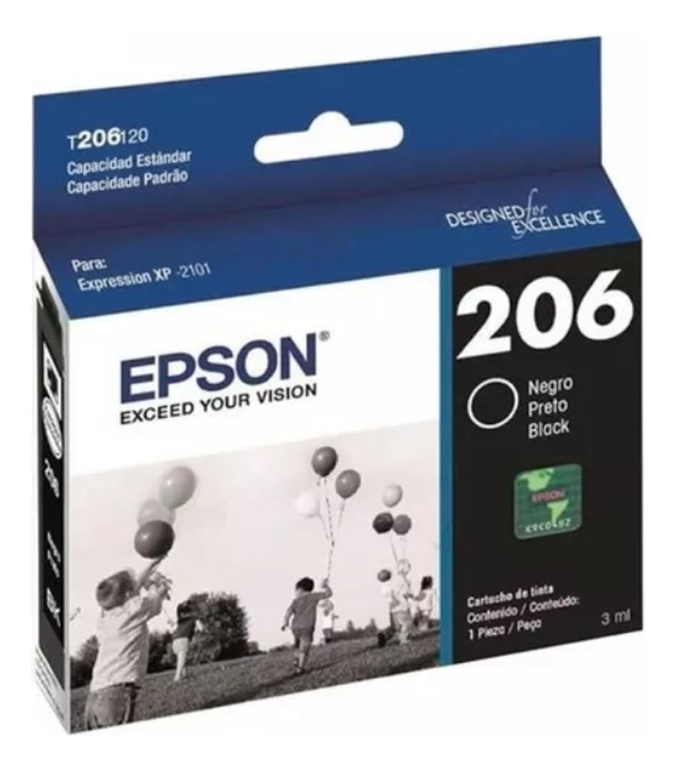 CARTUCHO EPSON NEGRO 206 ORIGINAL
