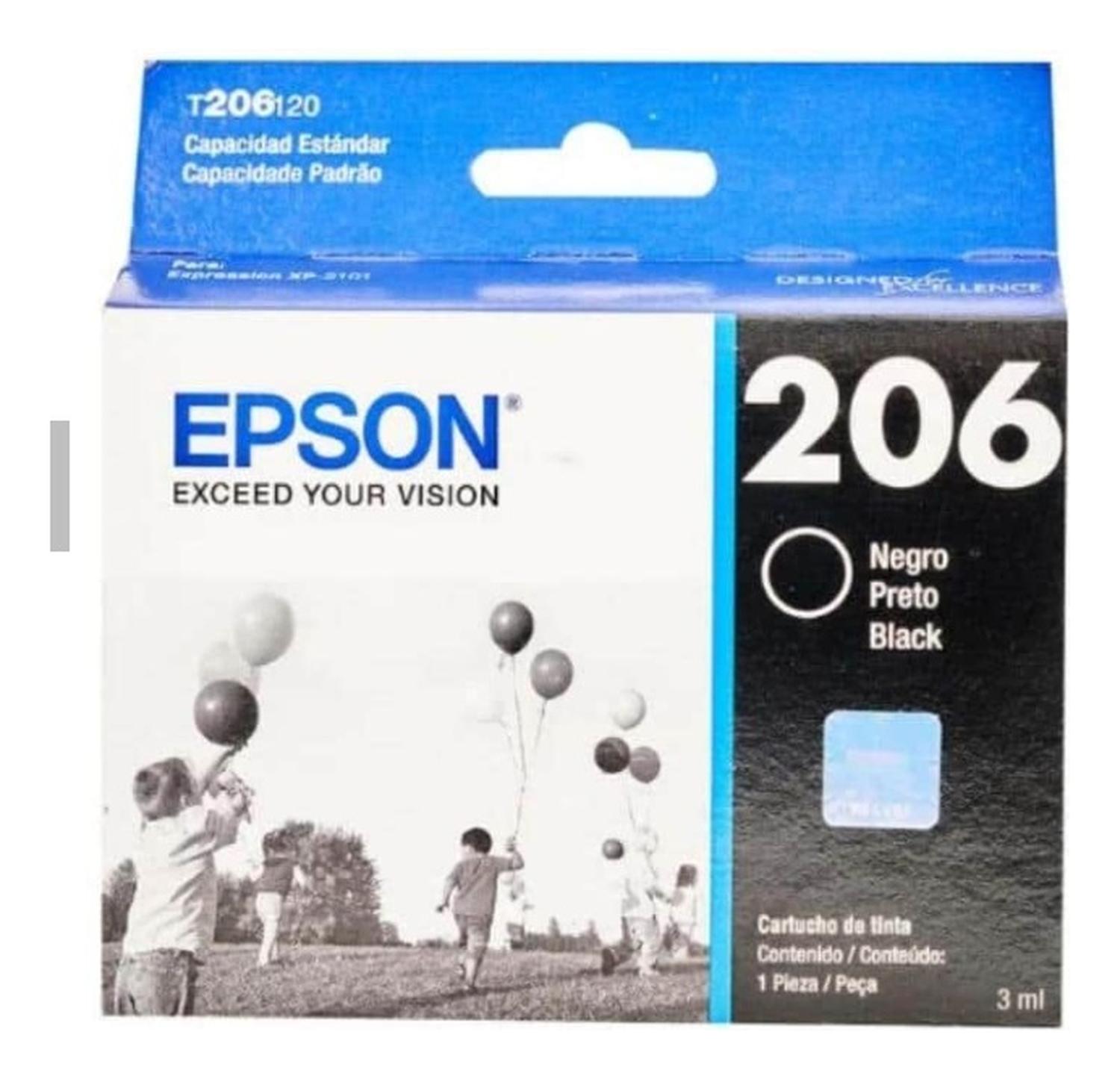 CARTUCHO EPSON NEGRO 206 ORIGINAL - 2