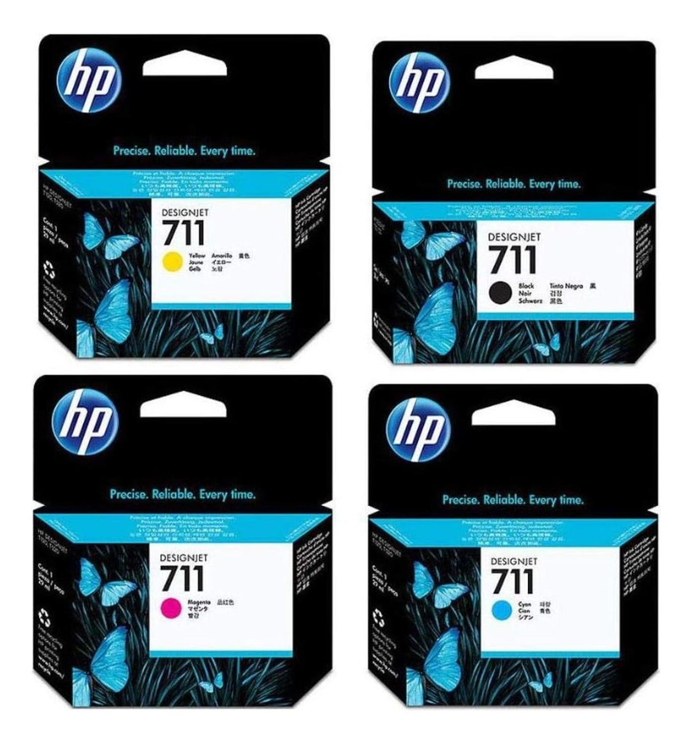 PACK HP CARTUCHOS 711 ORIGINAL N/M/C/Y - 2