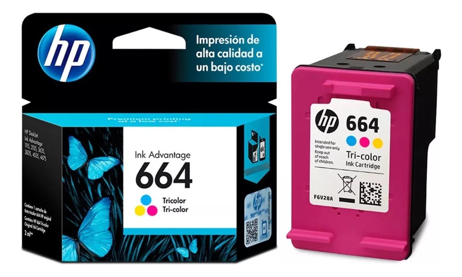 CARTUCHO HP 664 TRICOLOR ORIGINAL - 1