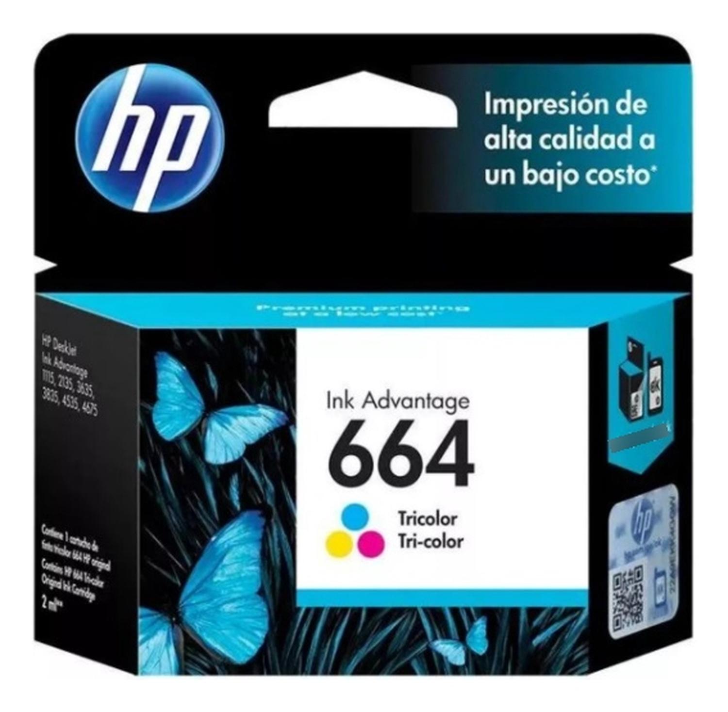 CARTUCHO HP 664 TRICOLOR ORIGINAL - 2