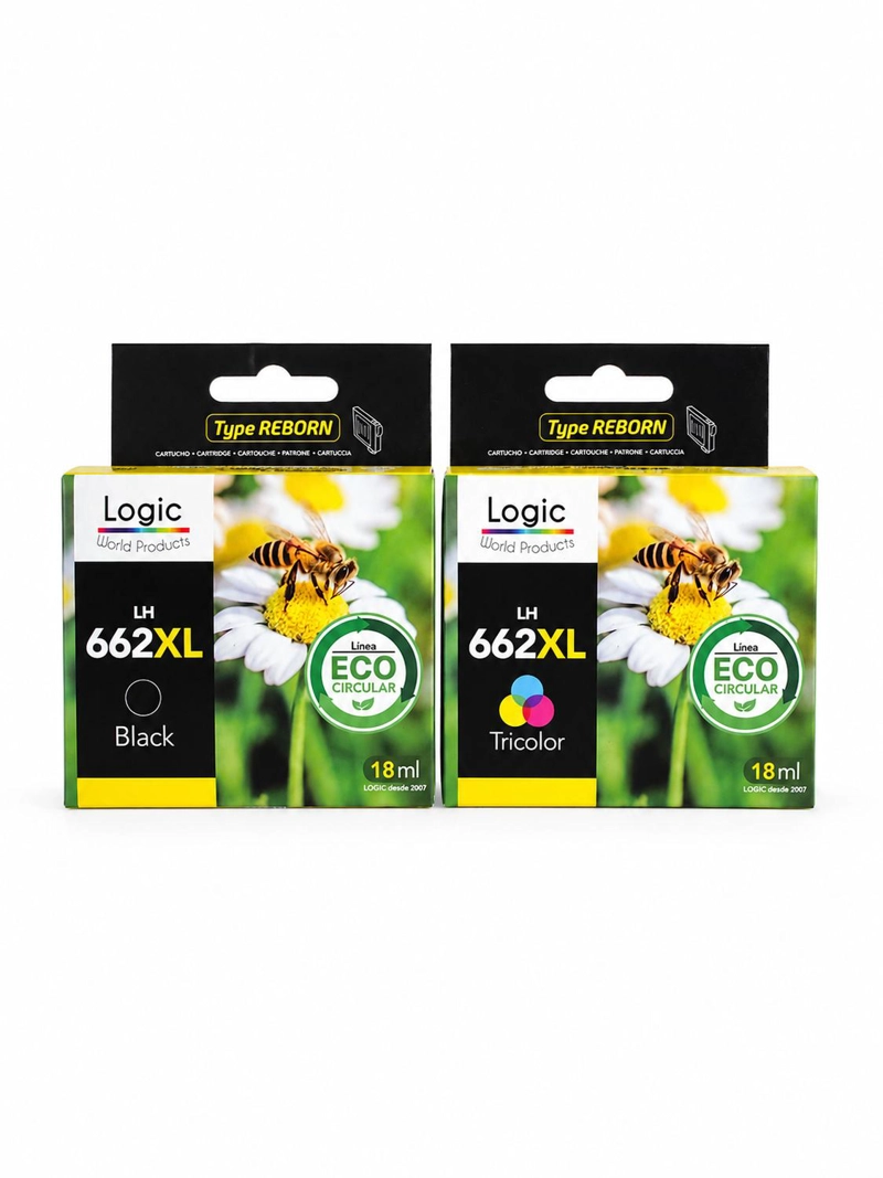 PACK NEGRO TINTAS COMPATIBLE PARA 662XL / TRICOLOR 1015/1515 - 1