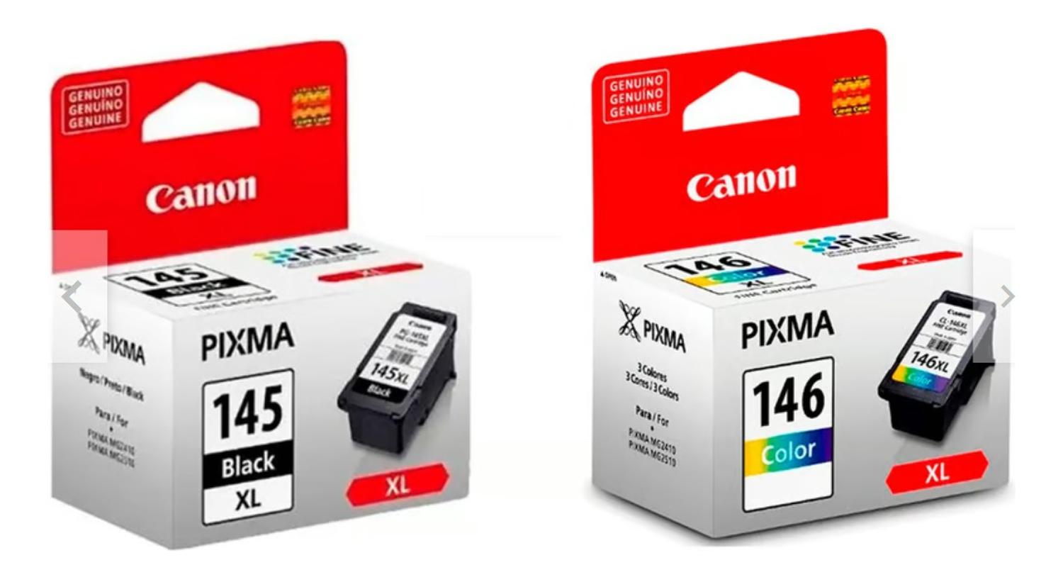 PACK CANON NEGRO CARTUCHOS 145XL-146XL ORIGINAL. / TRICOLOR - 2