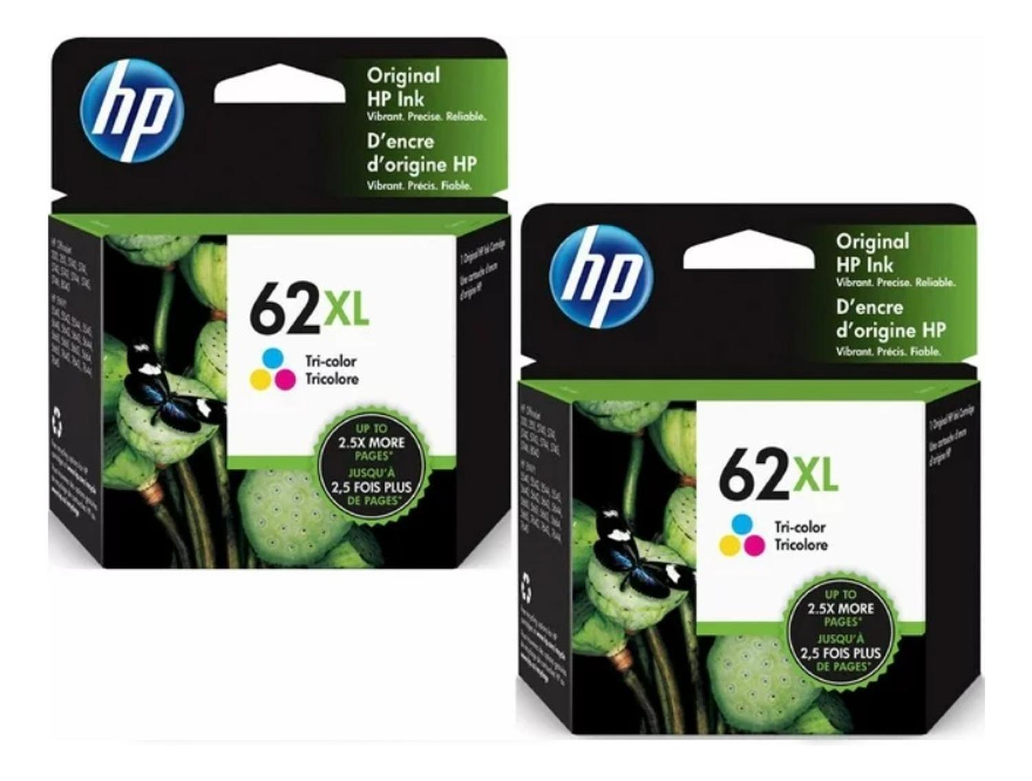 PACK HP NEGRO CARTUCHOS 62XL ORIGINAL / TRICOLOR - 2