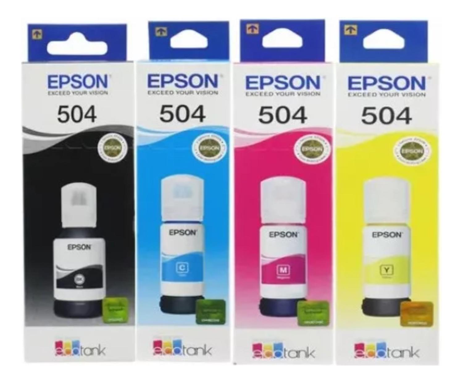 PACK EPSON TINTAS 504 ORIGINAL N/M/C/Y - 2