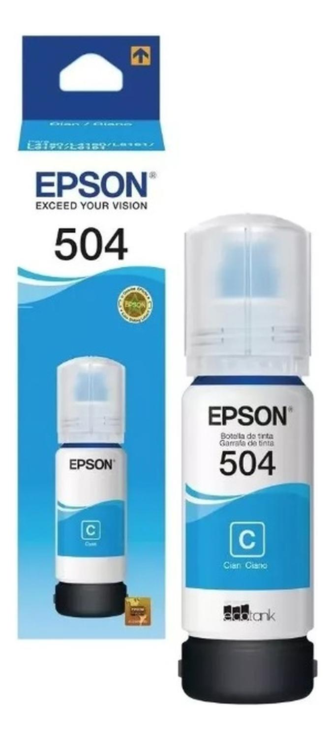 BOTELLA EPSON CYAN 504 ORIGINAL - 1