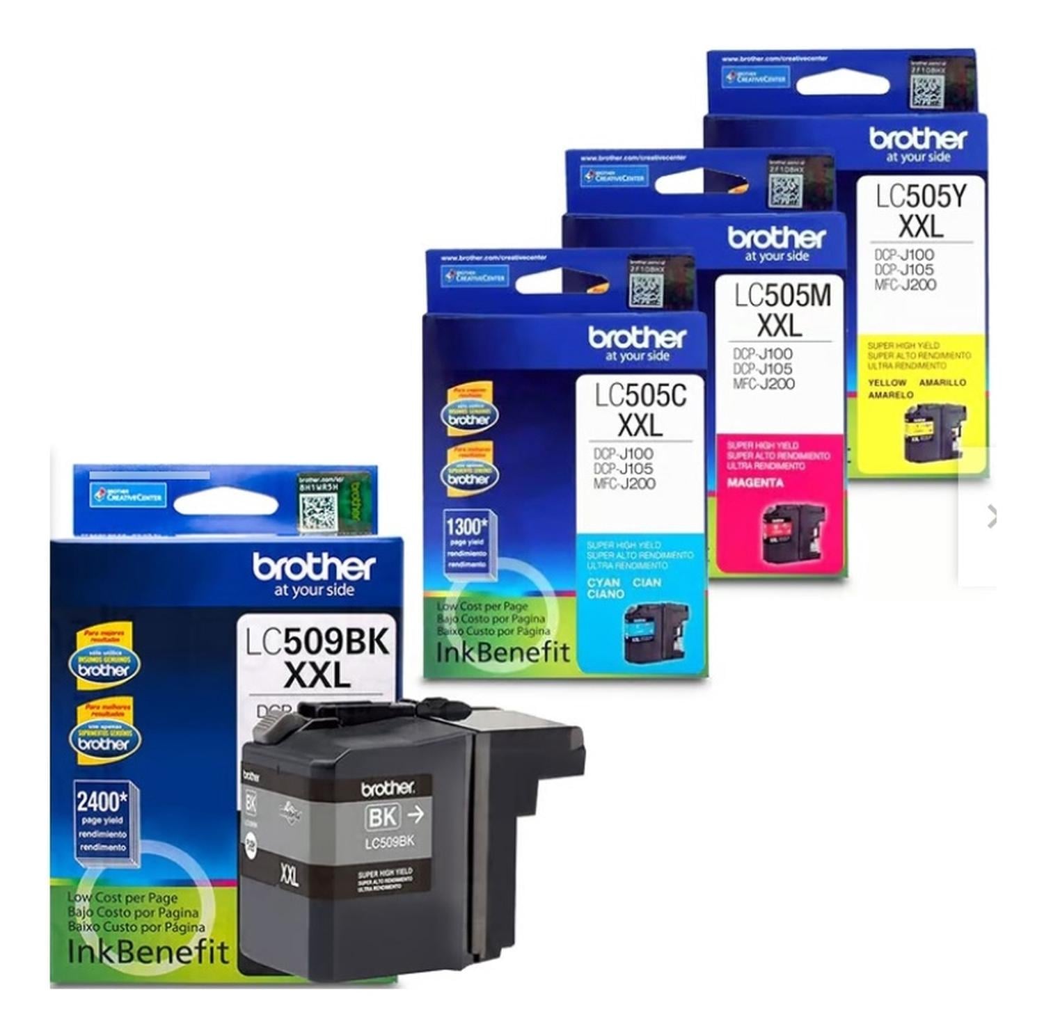 PACK BROTHER CARTUCHOS LC509XL-505XL ORIGINAL N/M/C/Y - 2