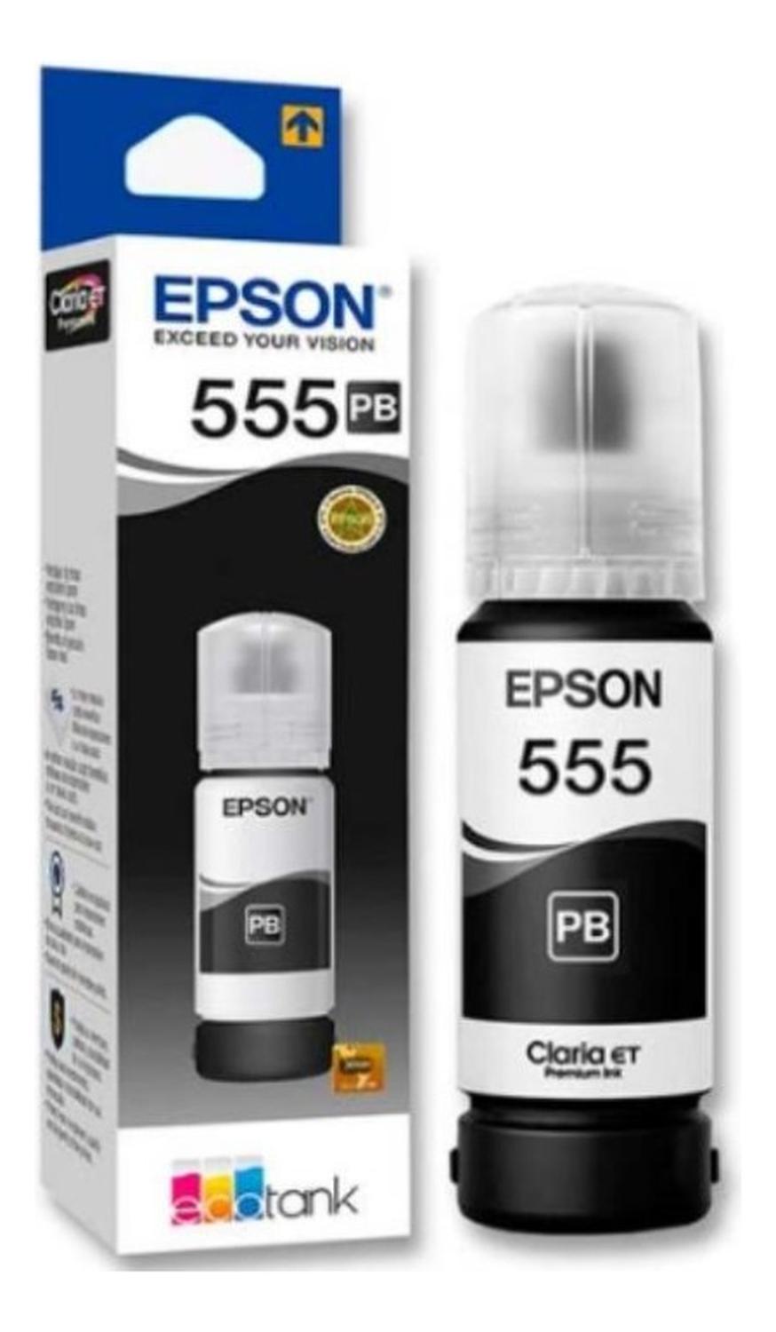 BOTELLA EPSON NEGRO 555 PHOTO ORIGINAL - 1