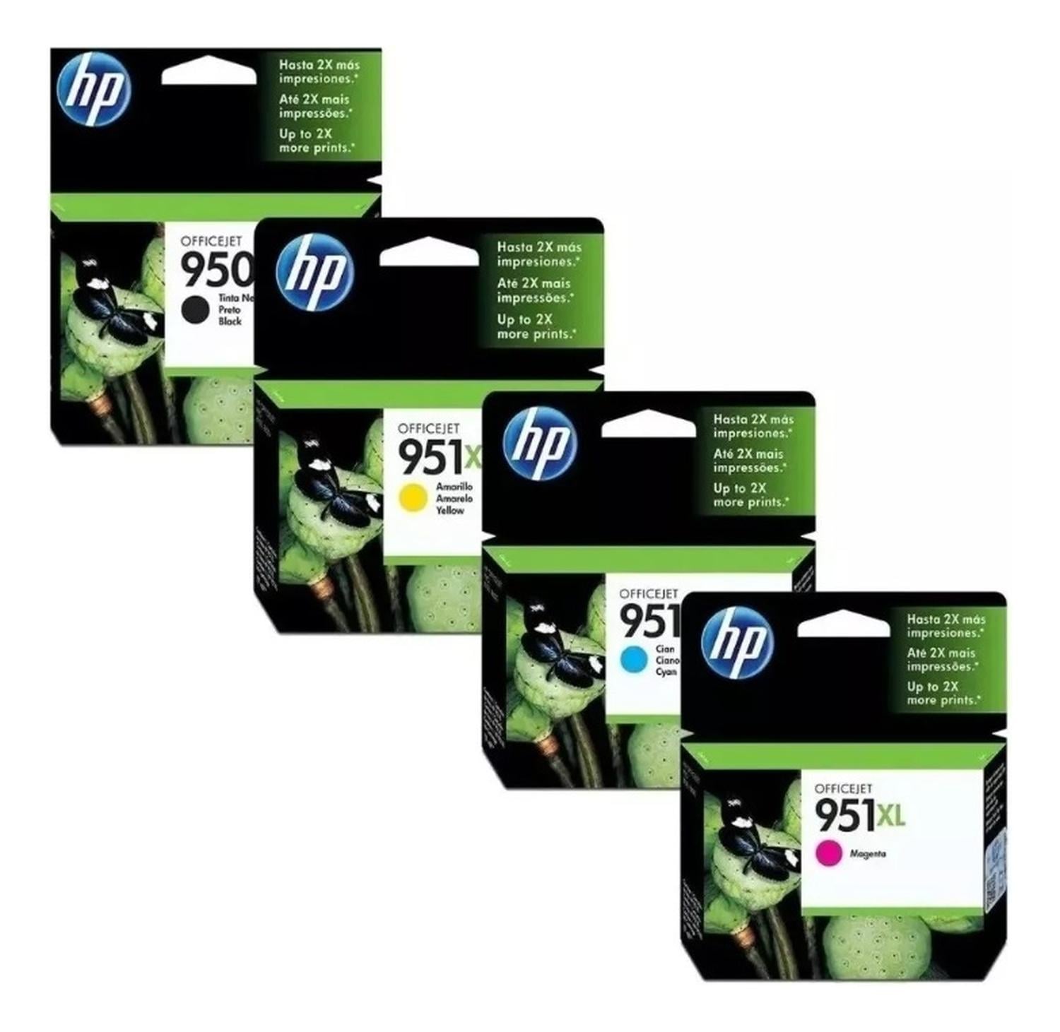 PACK HP CARTUCHOS 950XL-951XL ORIGINAL N/M/C/Y - 2