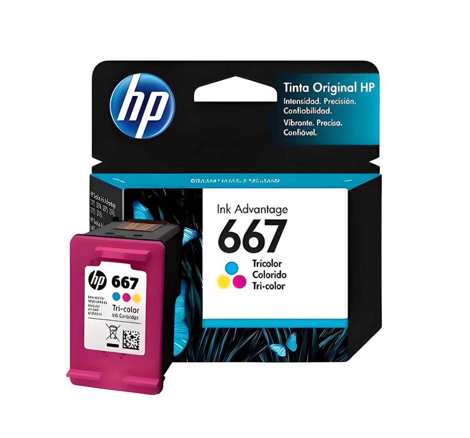 PACK HP NEGRO CARTUCHOS 667 ORIGINAL / TRICOLOR - 3