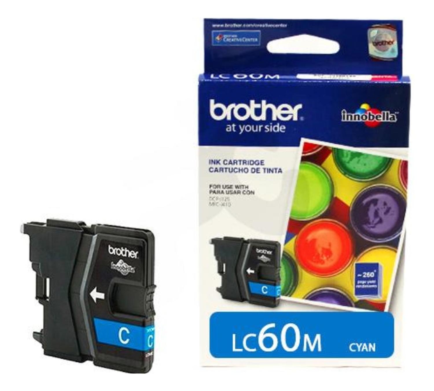 CARTUCHO DE TINTA BROTHER LC60 CYAN ORIGINAL - 1