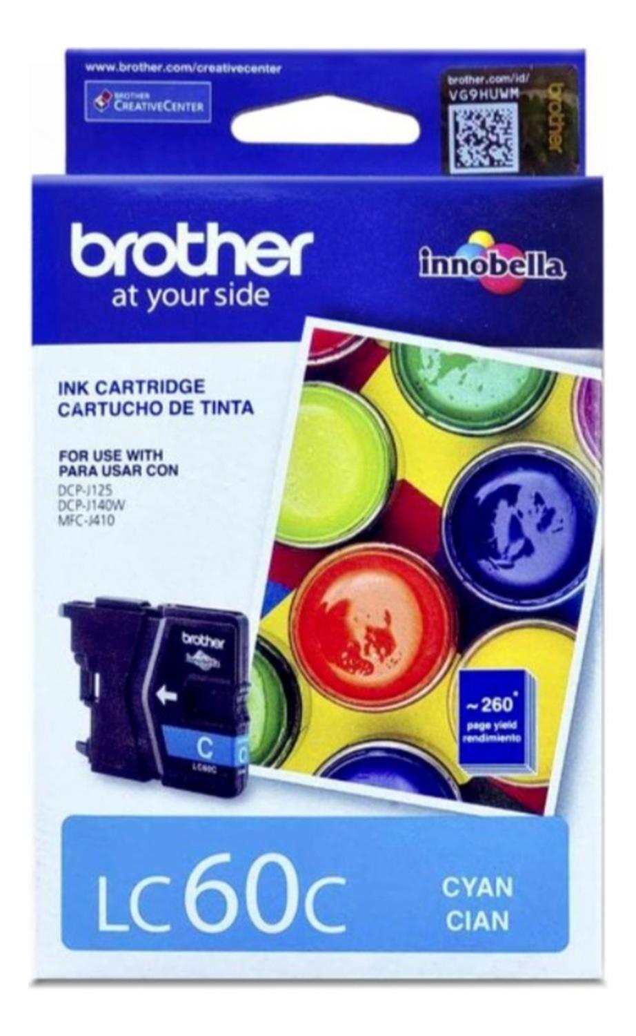 CARTUCHO DE TINTA BROTHER LC60 CYAN ORIGINAL - 2