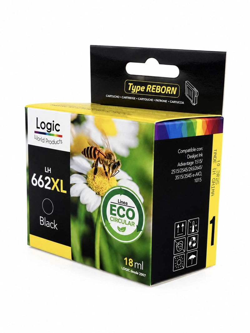 TINTA NEGRO COMPATIBLE PARA 662XL 1015/1515 - 2