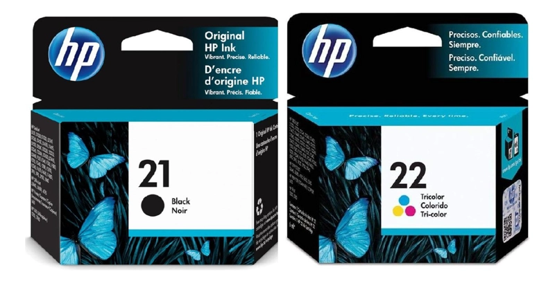 PACK HP NEGRO CARTUCHOS 21-22 ORIGINAL / TRICOLOR - 2