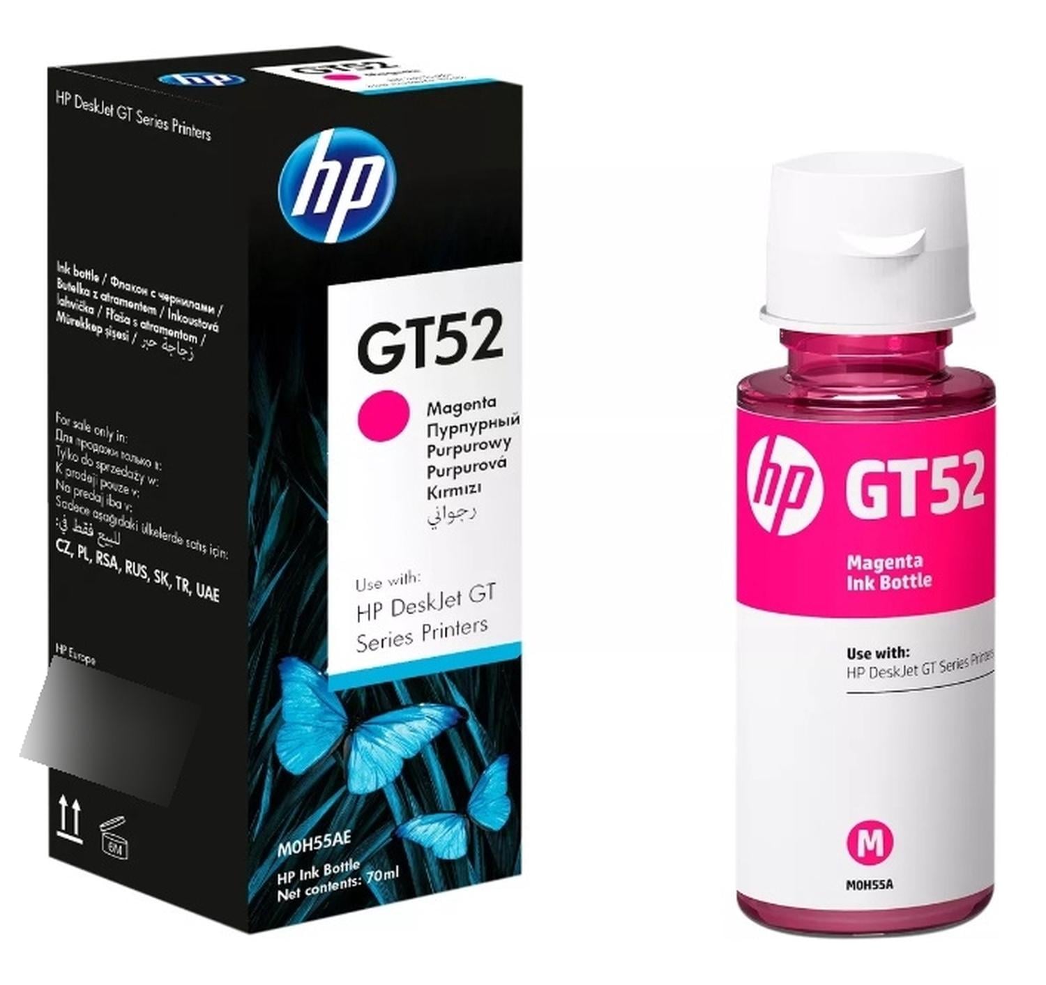BOTELLA DE TINTA HP GT52 MAGENTA ORIGINAL - 1