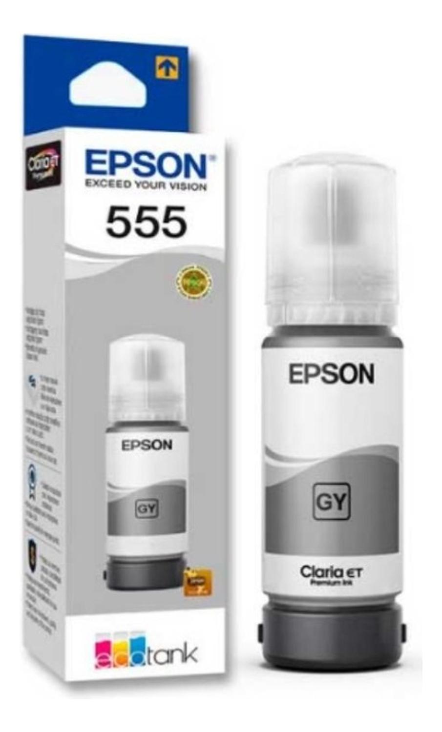 BOTELLA DE TINTA EPSON 555 GRIS ORIGINAL