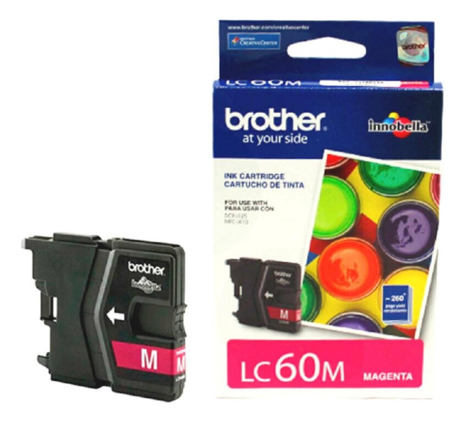 CARTUCHO DE TINTA BROTHER LC60 MAGENTA ORIGINAL - 1
