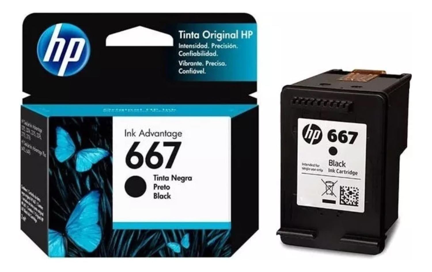 CARTUCHO HP NEGRO 667 ORIGINAL - 2