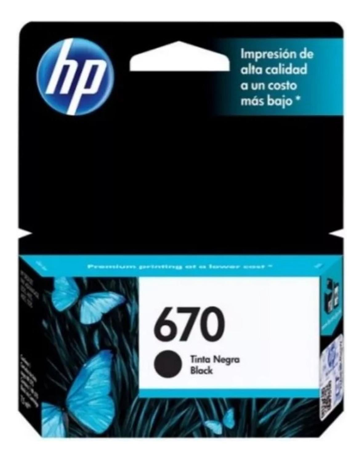 CARTUCHO HP NEGRO 670 ORIGINAL - 1