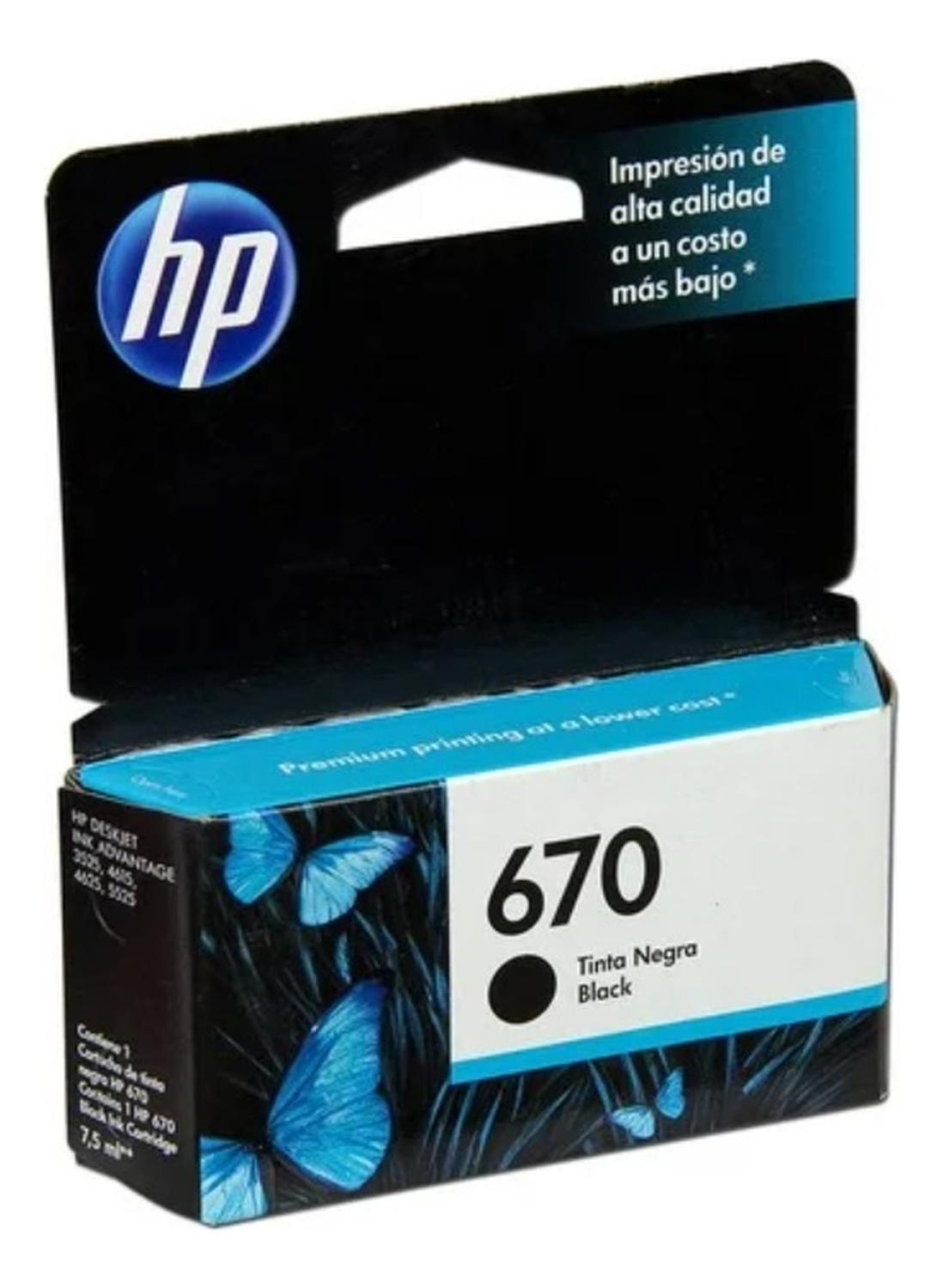 CARTUCHO HP NEGRO 670 ORIGINAL - 2