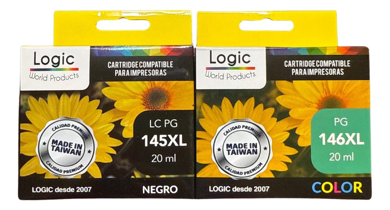 PACK TINTAS NEGRO COMPATIBLE PARA 145XL-146XL /TRICOLOR - 1
