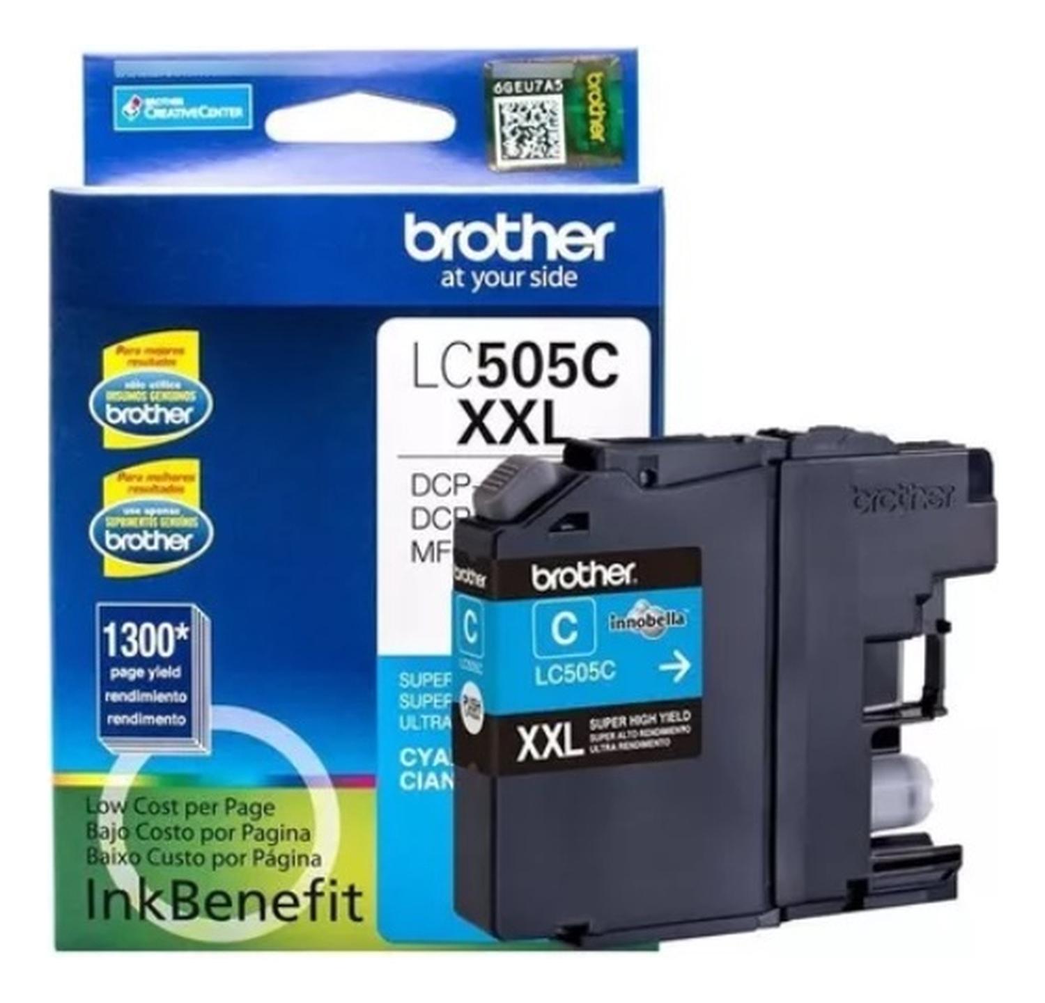 CARTUCHO BROTHER CYAN LC505XXL ORIGINAL - 1