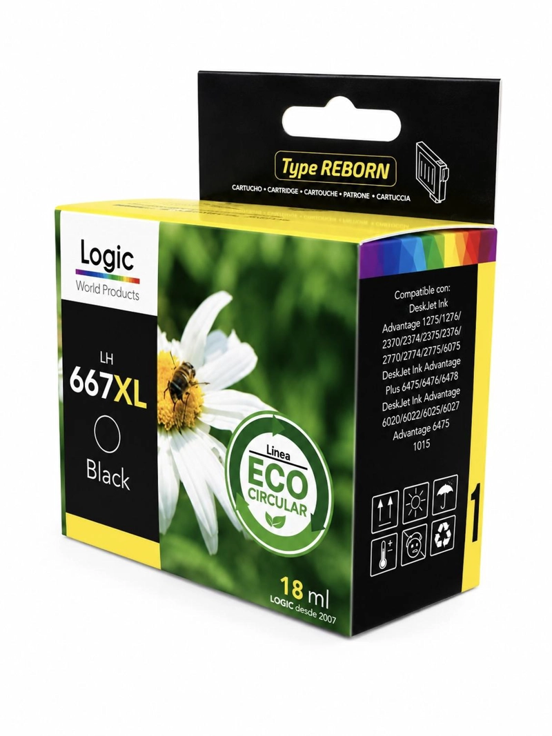 TINTA NEGRO COMPATIBLE PARA 667XL 1275/2374/2375/2376/2775 - 2
