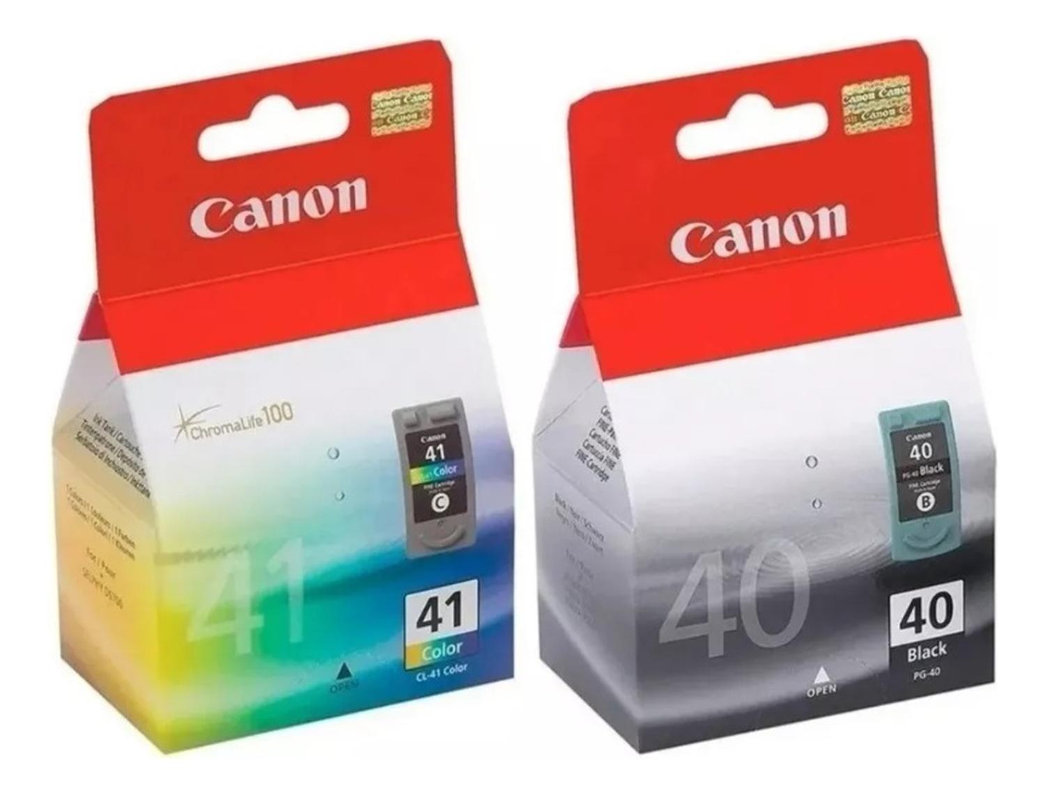 PACK CANON NEGRO CARTUCHOS 40- 41 ORIGINAL. / TRICOLOR - 1