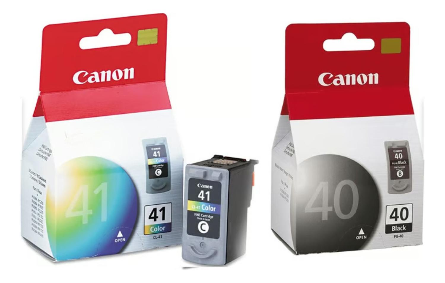 PACK CANON NEGRO CARTUCHOS 40- 41 ORIGINAL. / TRICOLOR - 2