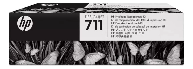 CABEZAL DE IMPRESION HP 711 + 4 TINTAS ORIGINAL - 1