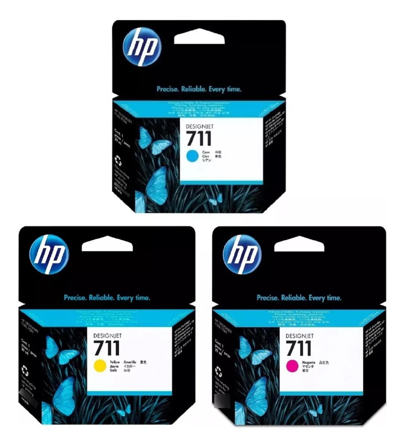 PACK 3 CARTUCHOS HP 711 M/C/Y ORIGINALES - 2