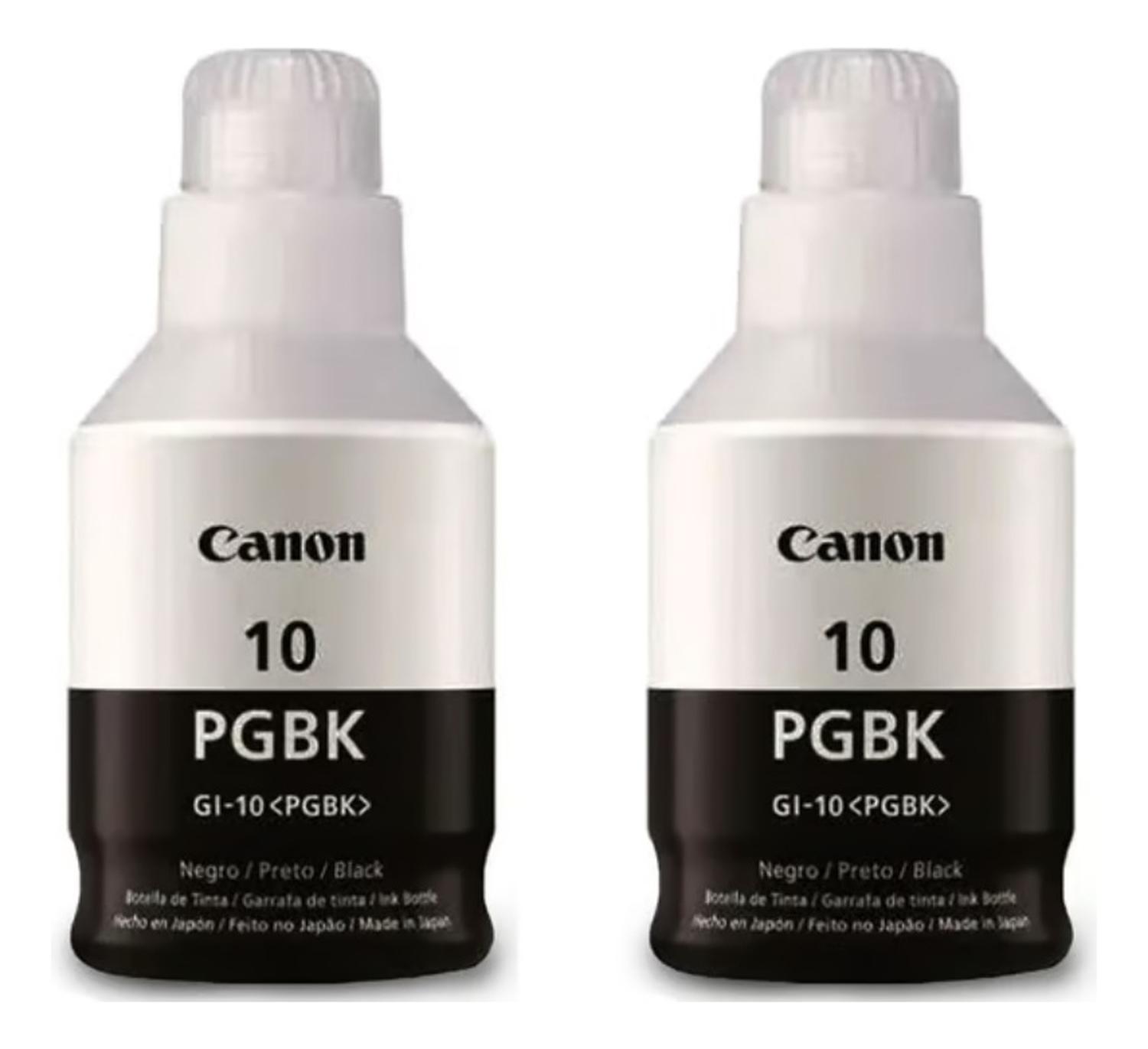 PACK 2 TINTAS CANON NEGRO GI-10 ORIGINAL - 1