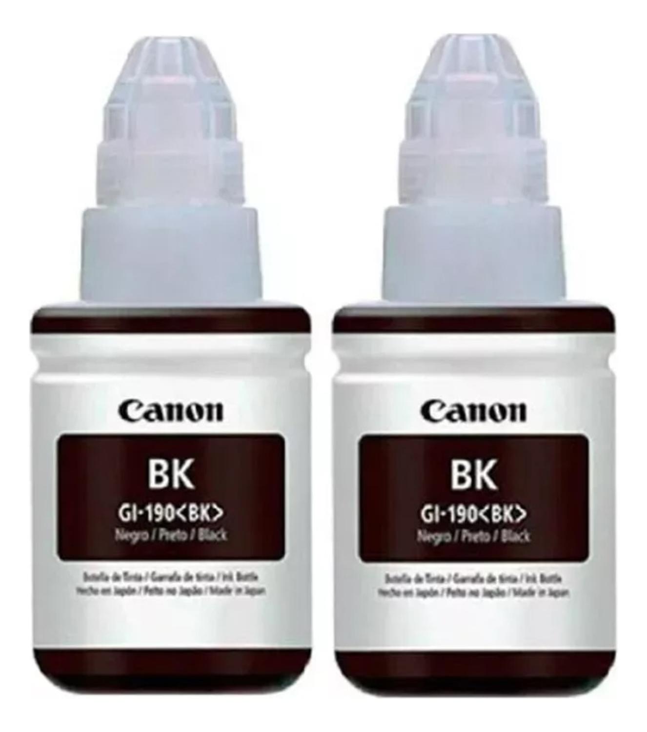PACK 2 TINTAS CANON NEGRO GI-190 ORIGINAL - 1