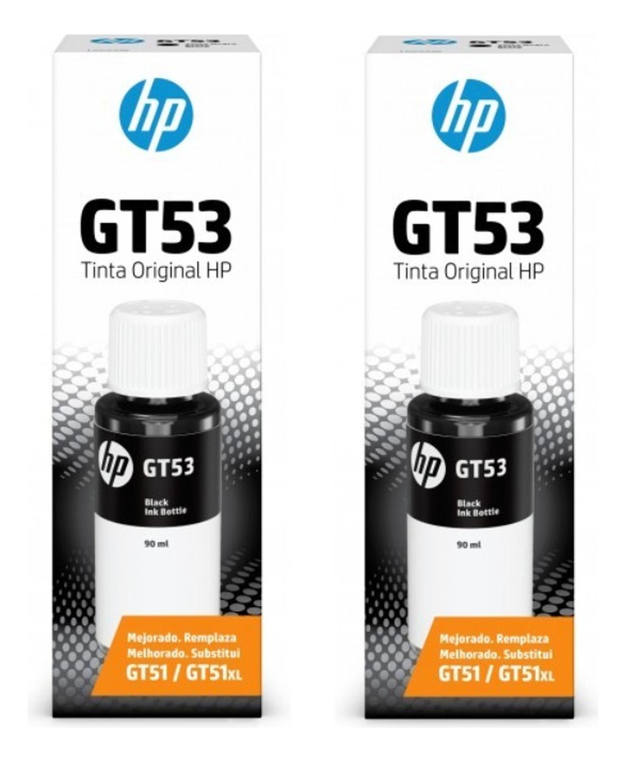 PACK 2 TINTAS HP NEGRO GT53 ORIGINAL - 1