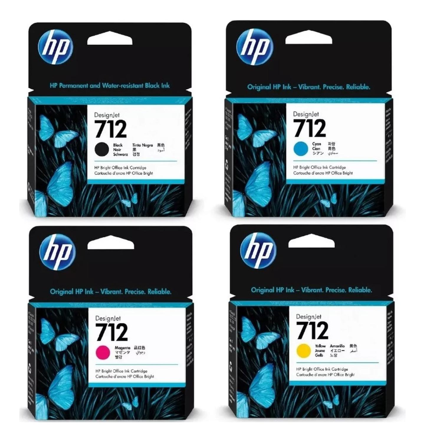 CARTUCHOS DE TINTA HP 712XL NEGRO + 712 COLORES PACK - 1