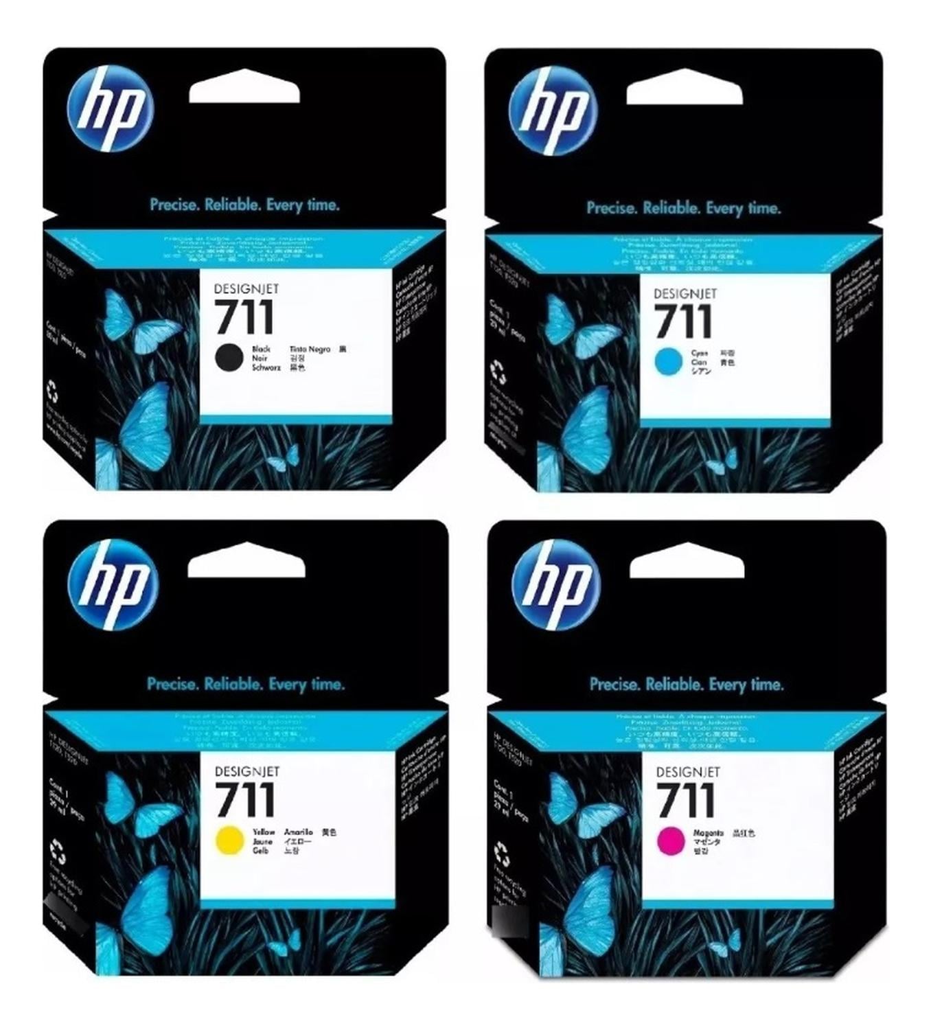 PACK HP NEGRO CARTUCHOS 711XL + 711 COLORES N/M/C/Y - 1