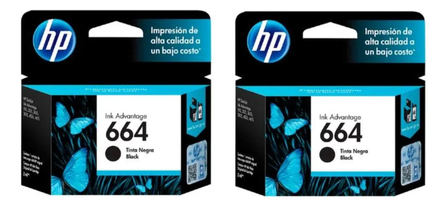 PACK 2 CARTUCHOS HP NEGRO 664 ORIGINAL - 1