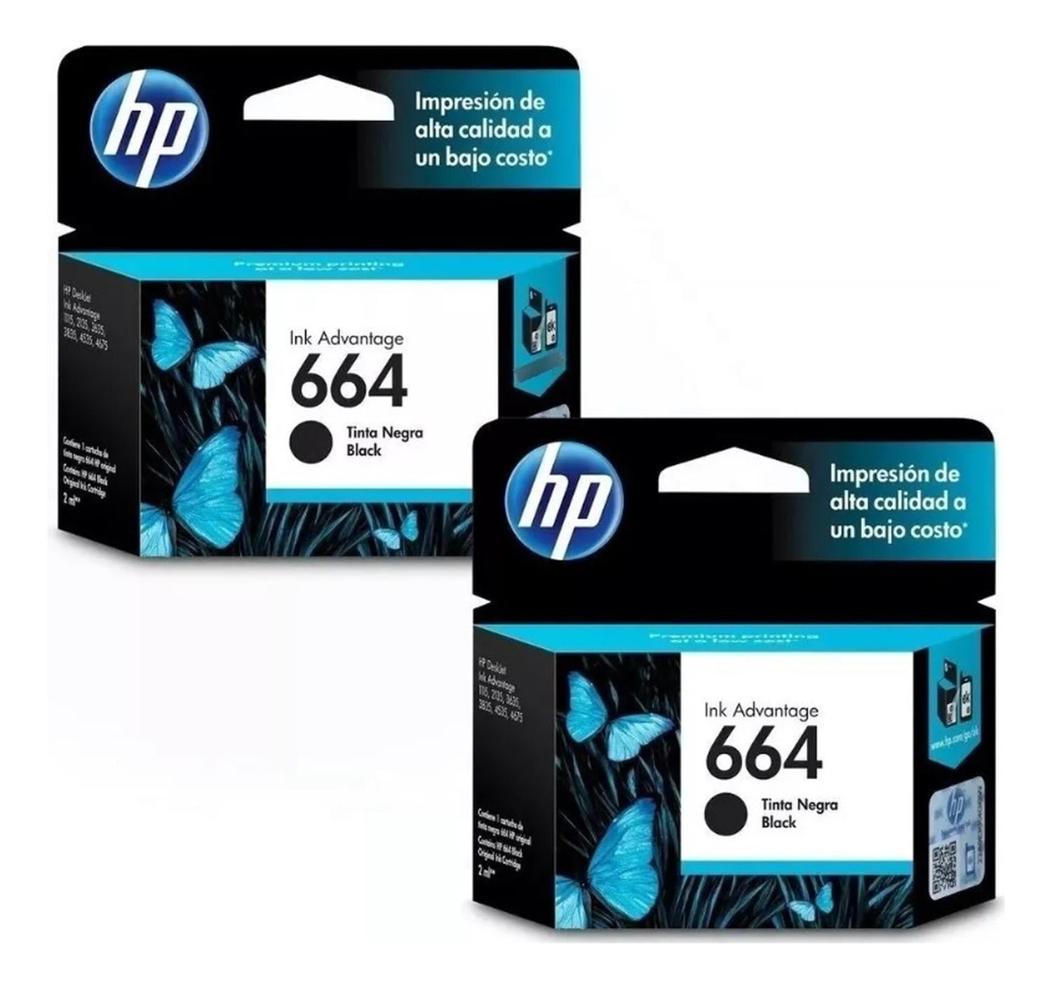 PACK 2 CARTUCHOS HP NEGRO 664 ORIGINAL - 2