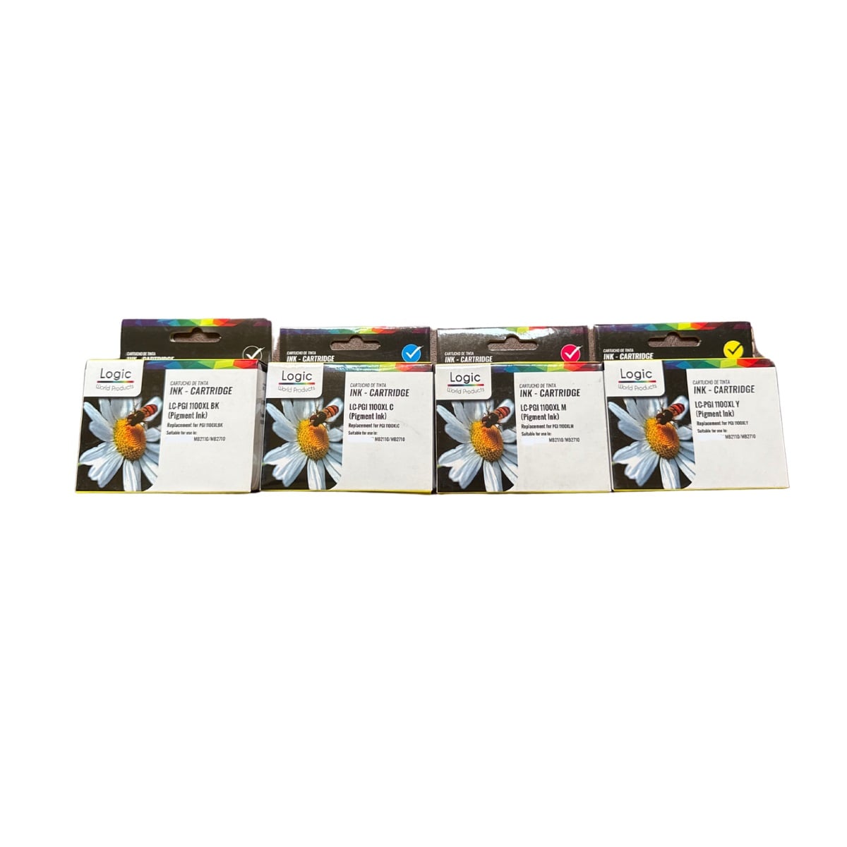 PACK CARTUCHOS COMPATIBLES PARA PGI-1100 XL N/M/C/Y - 1