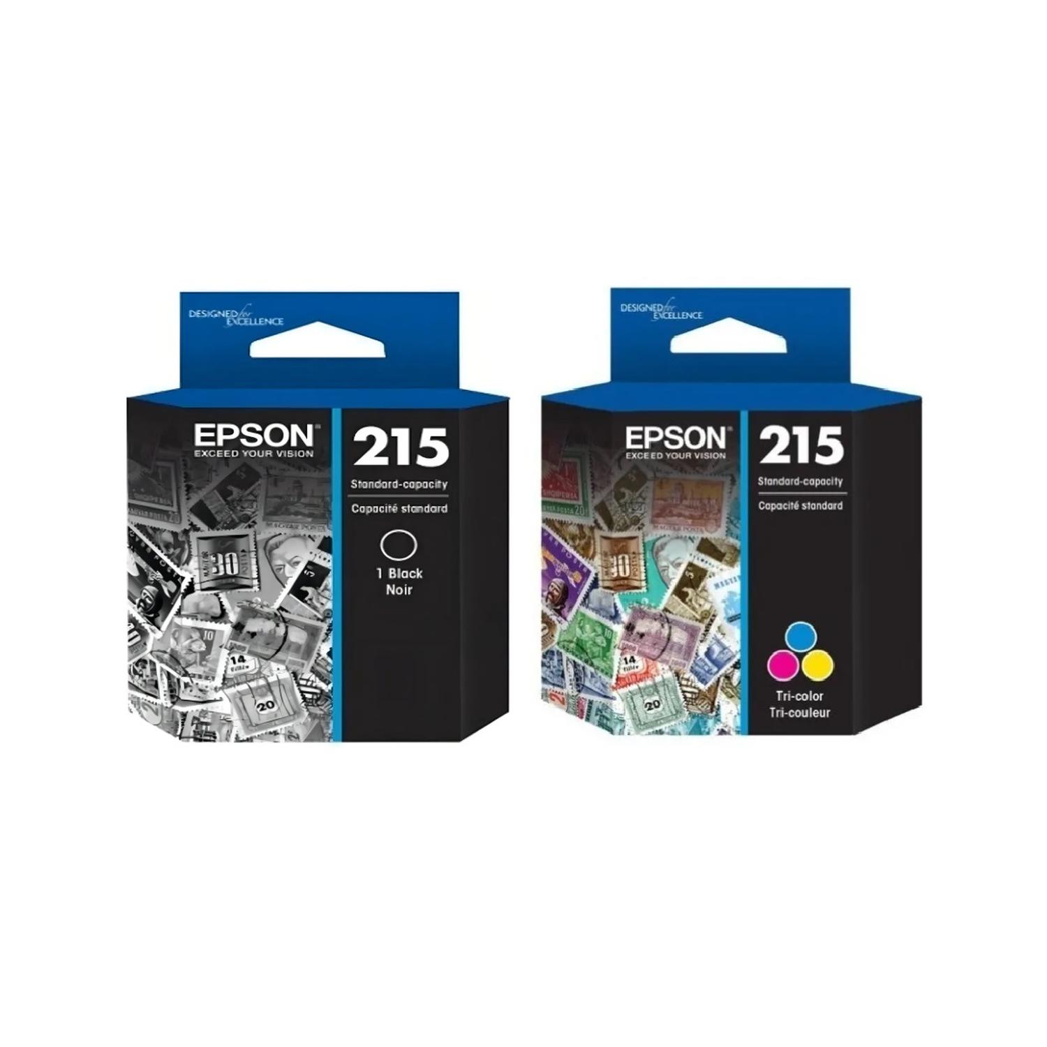 CARTUCHOS DE TINTA EPSON 215 NEGRO/TRICOLOR ORIGINAL - 1