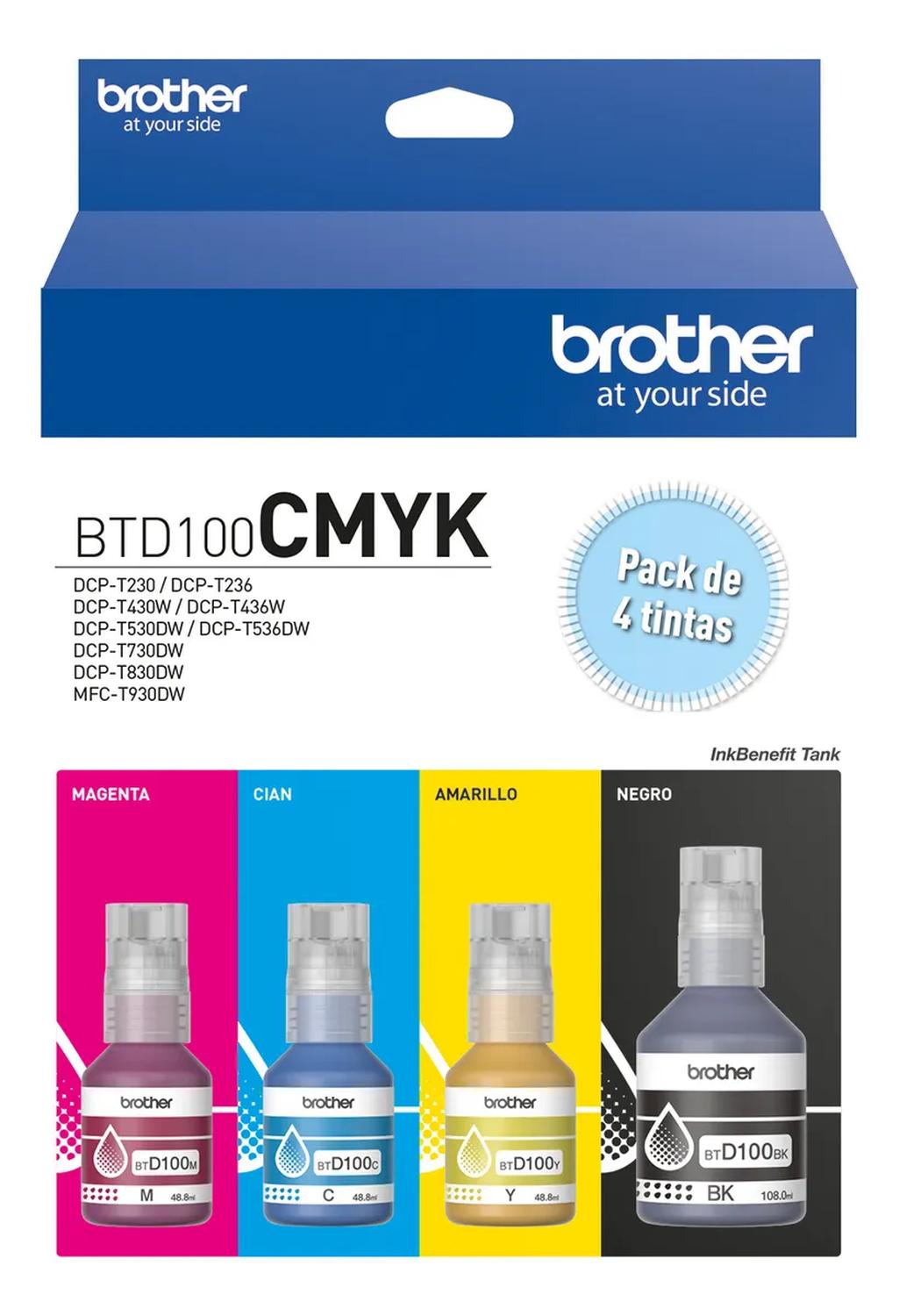 BOTELLAS DE TINTA BROTHER BTD100 ORIGINAL PACK - 1