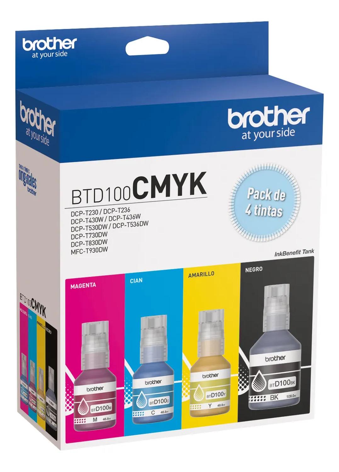 BOTELLAS DE TINTA BROTHER BTD100 ORIGINAL PACK - 2
