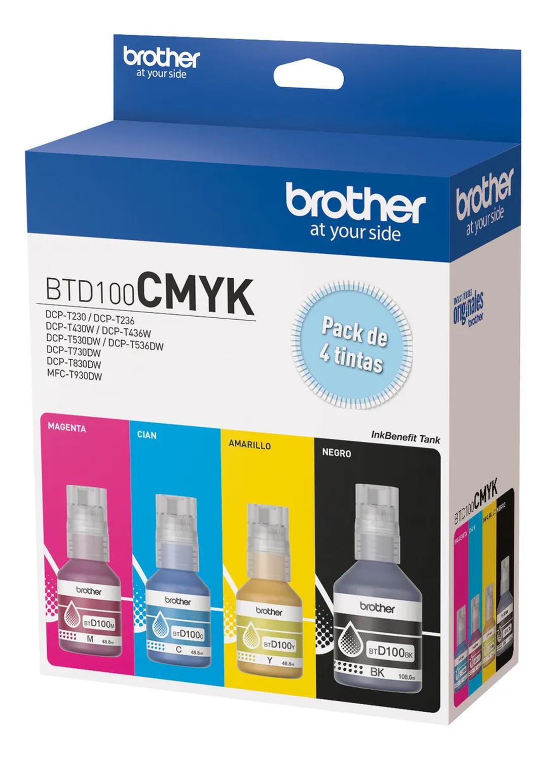 BOTELLAS DE TINTA BROTHER BTD100 ORIGINAL PACK - 3