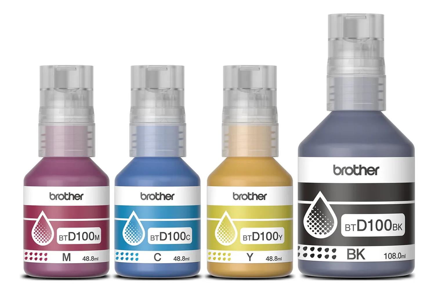 BOTELLAS DE TINTA BROTHER BTD100 ORIGINAL PACK - 4