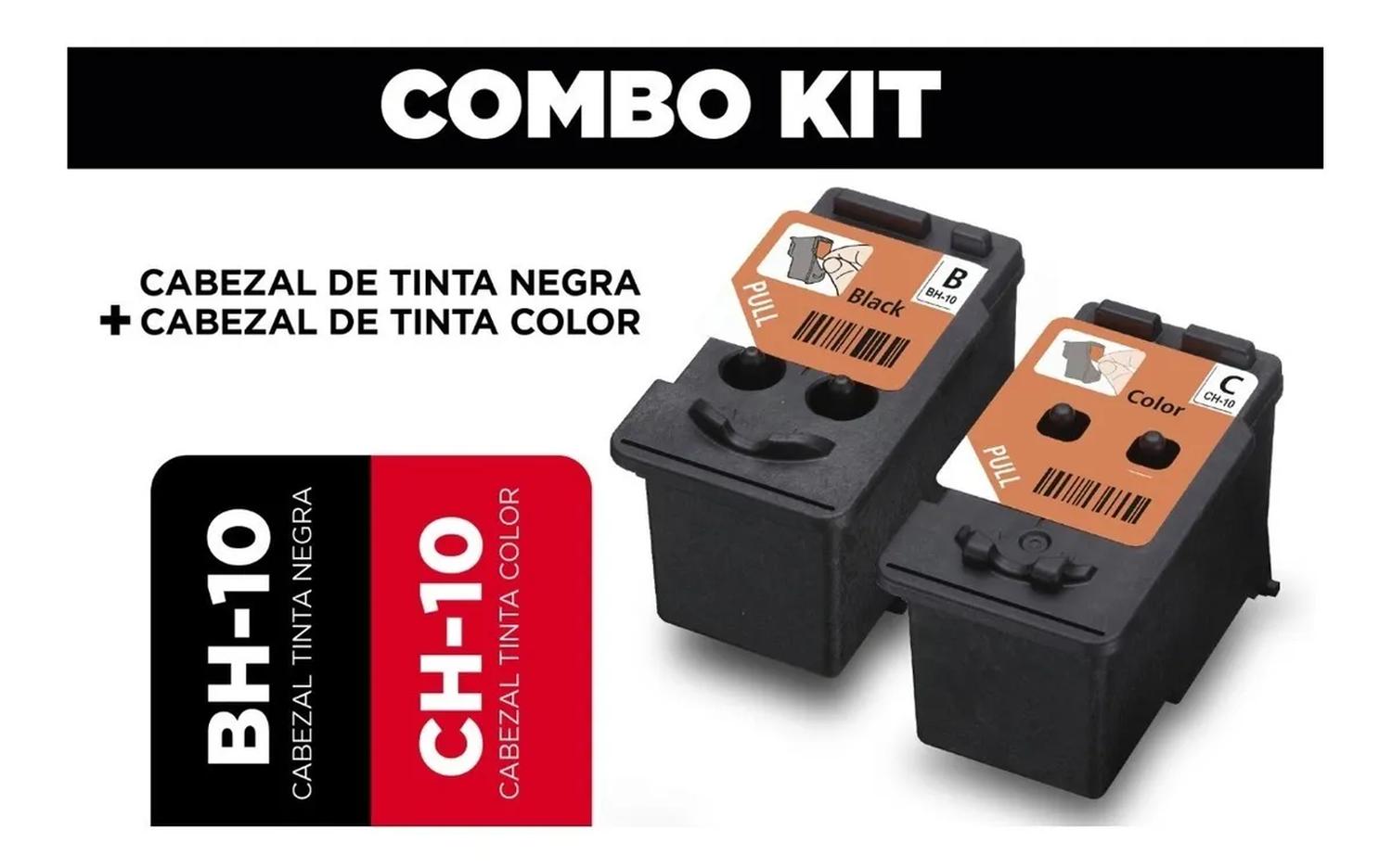 CABEZALES DE IMPRESION CANON BH-10 NEGRO + CH-10 COLOR ORIGINAL PACK - 2