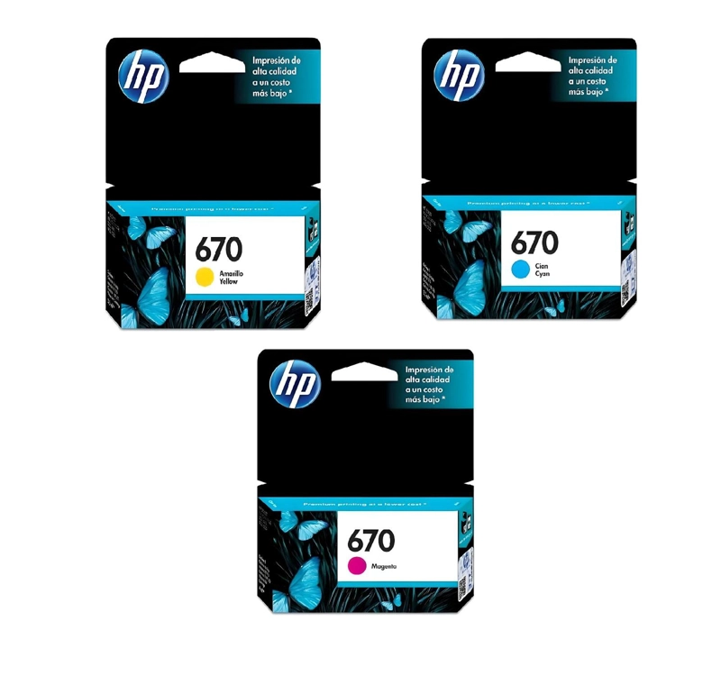 CARTUCHOS DE TINTA HP 670 MCY PACK ORIGINAL - 1